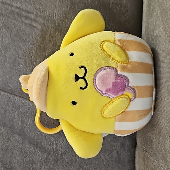 1/$6 or 2/$10 NWT Squishmallows - Hello Kitty Pompompurin Clip-On Keychain Plush - Picture 2 of 8